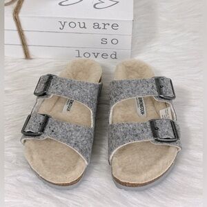 NEW Girl Birkenstock Arizona Wool Felt Sandals Little Kids Size 28